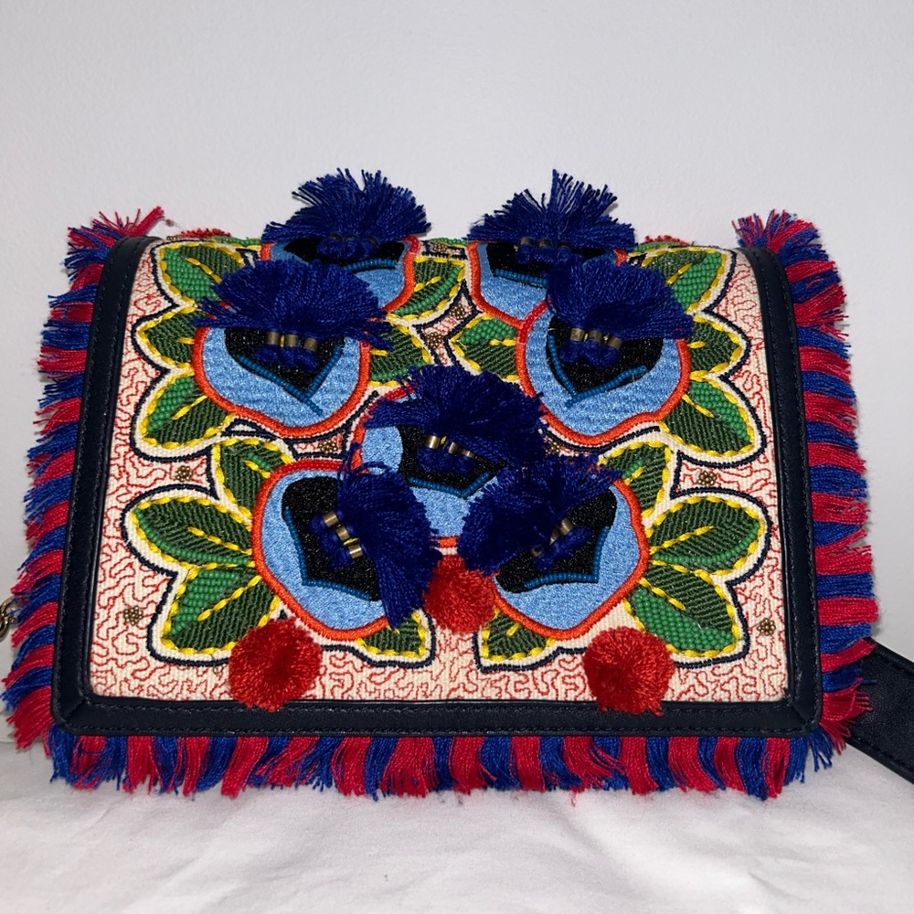 Tory Burch Embroidered Floral Crossbody